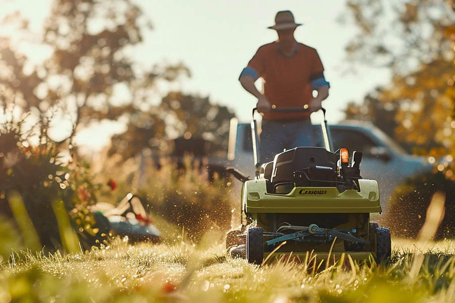 battery operated push lawn mower